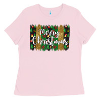 Bubblegum Pink merry christmas Ladies Tee - JahusDesignShop
