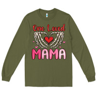 Army Green one loved mama Long Sleeve Tee - MaliasSmallBusiness