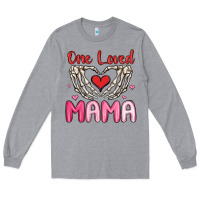 Heather Grey one loved mama Long Sleeve Tee - MaliasSmallBusiness