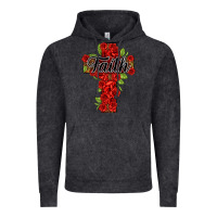Vintage Black faith floral cross Vintage Hoodie - NancyCooperArtShop