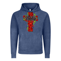 Vintage Denim faith floral cross Vintage Hoodie - NancyCooperArtShop
