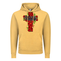 Vintage Mustard faith floral cross Vintage Hoodie - NancyCooperArtShop