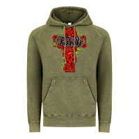 Vintage Olive faith floral cross Vintage Hoodie - NancyCooperArtShop