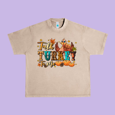 Talk Turkey To Me Urban Heavy Tee Designed By Nancycooperartshop