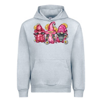 Heather Grey breast cancer gnomes Urban Hoodie - FaDigitalArtStudio