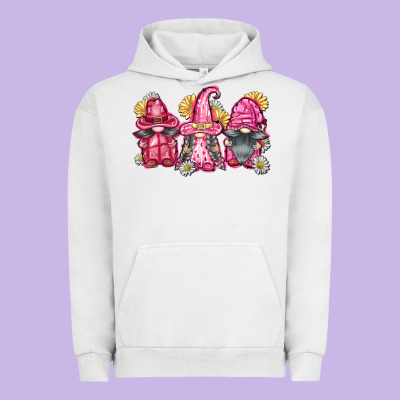 Breast Cancer Gnomes Urban Hoodie Designed By Fadigitalartstudio