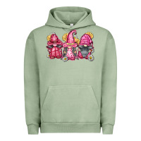 Pigment Oil Green breast cancer gnomes Urban Hoodie - FaDigitalArtStudio