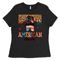Black american mom junkie messy bun Ladies Tee - Zillion Design Studio