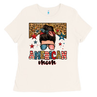 Bone american mom junkie messy bun Ladies Tee - Zillion Design Studio