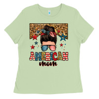 Matcha american mom junkie messy bun Ladies Tee - Zillion Design Studio