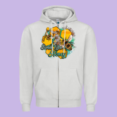 Sweet Like Honey Zipper Hoodie Designed By Artiststas
