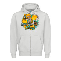 Dove Grey sweet like honey Zipper Hoodie - Artiststas