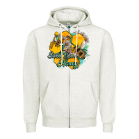 Oatmeal Heather sweet like honey Zipper Hoodie - Artiststas