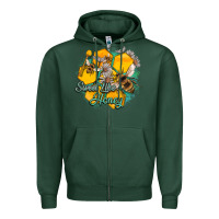 Sports Green sweet like honey Zipper Hoodie - Artiststas
