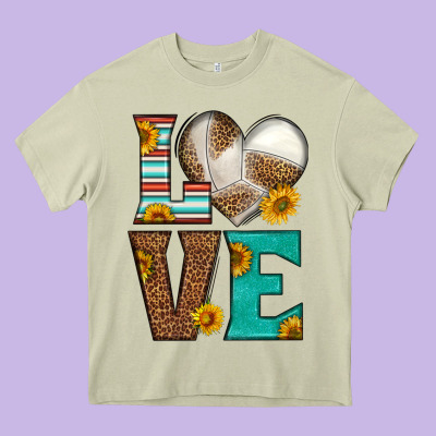 Western Volleyball Love Heavy Core Tee Designed By Hra Design Shop
