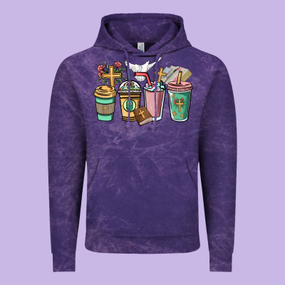 Faith Coffee Cups Vintage Hoodie Designed By Nancycooperartshop