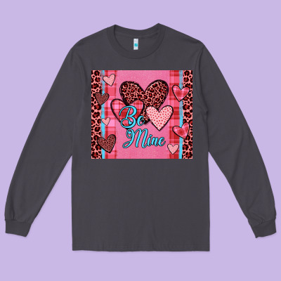 Be Mine Heart Tumbler Long Sleeve Tee Designed By Jahusdesignshop