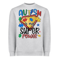 Heather Grey autism is my super power Heavyweight Sweatshirt - MaliasSmallBusiness