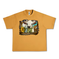 Peanut Butter charolais heifer with western background Urban Heavy Tee - LillyAllenDesigns