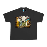 Pigment Black charolais heifer with western background Urban Heavy Tee - LillyAllenDesigns