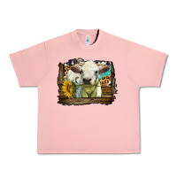 Salmon charolais heifer with western background Urban Heavy Tee - LillyAllenDesigns