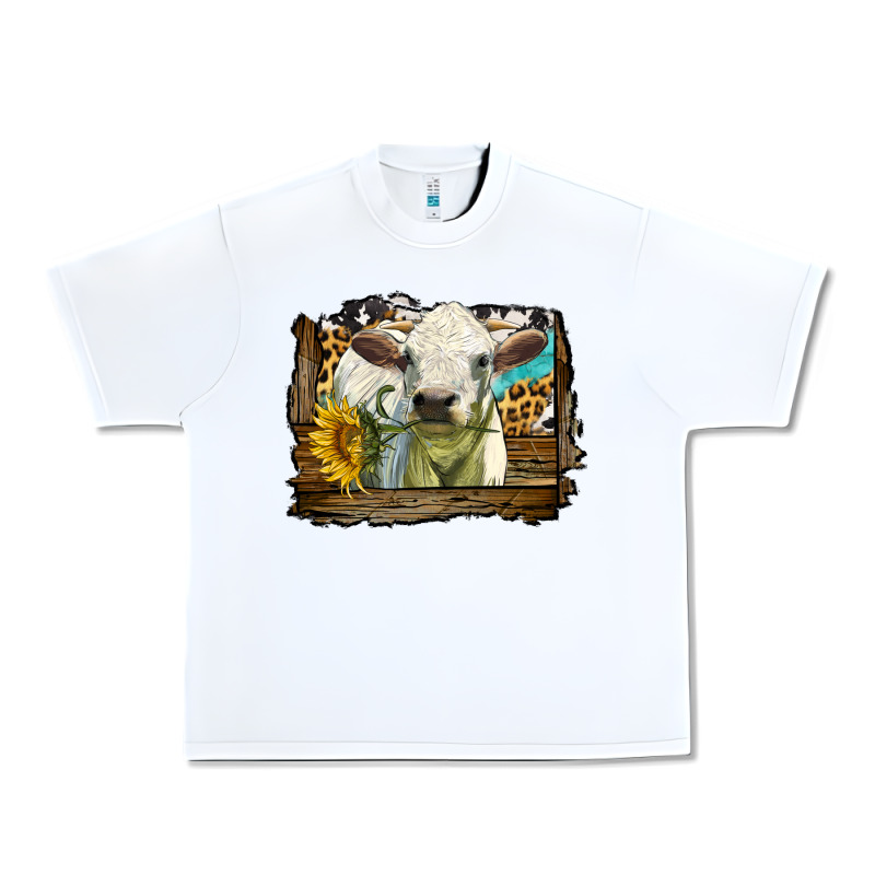 Charolais Heifer With Western Background Urban Heavy Tee by LillyAllenDesigns | Teevron