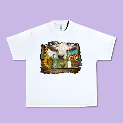 Charolais Heifer With Western Background Urban Heavy Tee Designed By Lillyallendesigns
