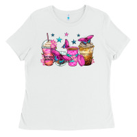 White antisocial butterfly coffee cups Ladies Tee - Zillion Design Studio
