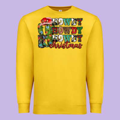 Howdy Howdy Howdy Christmas Premium Sweatshirt Designed By Nancycooperartshop