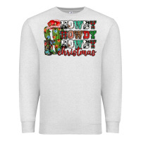 Oatmeal Heather Howdy howdy howdy Christmas Premium Sweatshirt - NancyCooperArtShop
