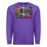 Purple Howdy howdy howdy Christmas Premium Sweatshirt - NancyCooperArtShop