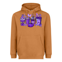 Meerkat Cancer coffee cups purple ribbon Heavyweight Hoodie - NancyCooperArtShop