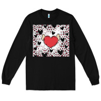 Black valentine's day hearts Long Sleeve Tee - MaliasSmallBusiness