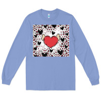Colony Blue valentine's day hearts Long Sleeve Tee - MaliasSmallBusiness