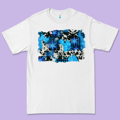 Westerb Cowhide Winter Background Premium Tee Designed By Adodesignshop