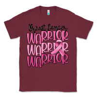 Burgundy breast cancer warrior Classic Tee - MaliasSmallBusiness