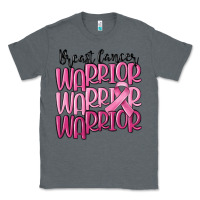 Charcoal Heather breast cancer warrior Classic Tee - MaliasSmallBusiness