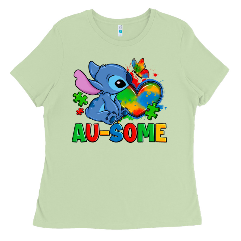 Ausome Stitch Autism Ladies Tee by Zillion Design Studio | Teevron