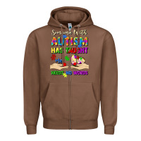 Chestnut someone with autism has taught me love needs no wo Zipper Hoodie - Artiststas