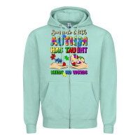 Seafoam someone with autism has taught me love needs no wo Zipper Hoodie - Artiststas