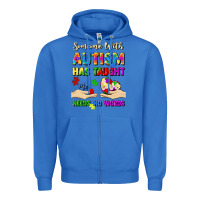 True Royal someone with autism has taught me love needs no wo Zipper Hoodie - Artiststas