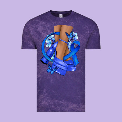 Colon Cancer Heels Vintage Tee Designed By Nancycooperartshop
