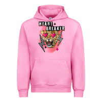 Fuchsia Pink Heart breaker Valentine's Day Urban Hoodie - FaDigitalArtStudio