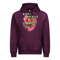 Mauve Wine Heart breaker Valentine's Day Urban Hoodie - FaDigitalArtStudio