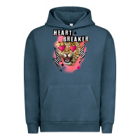 Pigment Midnight Navy Heart breaker Valentine's Day Urban Hoodie - FaDigitalArtStudio