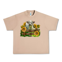Burro charolais heifer with sunflowers Urban Heavy Tee - LillyAllenDesigns