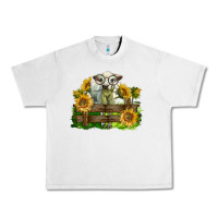 Lunar Rock charolais heifer with sunflowers Urban Heavy Tee - LillyAllenDesigns