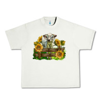 Pistachio charolais heifer with sunflowers Urban Heavy Tee - LillyAllenDesigns
