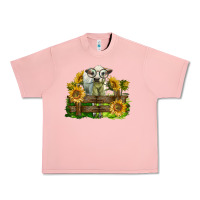 Salmon charolais heifer with sunflowers Urban Heavy Tee - LillyAllenDesigns