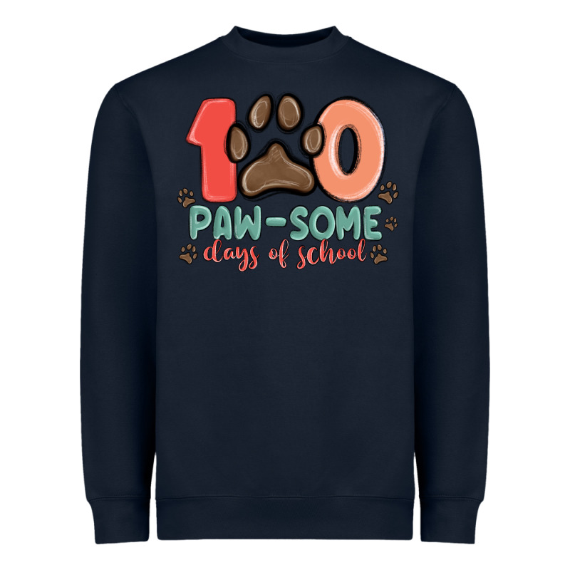 100 Pawsome Days Of School Heavyweight Sweatshirt by MaliasSmallBusiness | Teevron